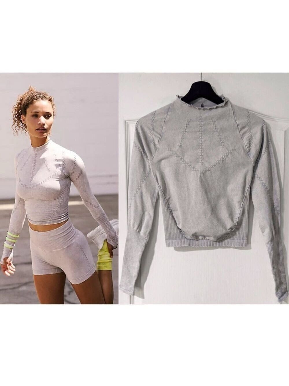 NEW Free People | Good Karma High-Neck Layer In Ice Grey